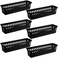 wlilupah 6 Pcs Black Slim Plastic Storage Baskets Tray 10 x 3 x 25 Inch Compact Stackable Desk Organizer for Office Classroom School Supplies and Home Storage OrganizationBlack
