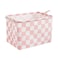 Ohocut Pink White Checkered Canvas Basket Rectangular Organizing Decorative Storage Basket for Kids Dog Toy Cute Aesthetic Race Cars Boy Room Decor for Home Kitchen Bedroom Classroom Shelves