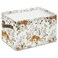 Whaline Fall Storage Basket with Handles Floral Pumpkin Cube Storage Bin Foldable Fabric Container Organizer Box for Autumn Thanksgiving Home Office Dorm Closet Shelf Toy