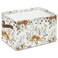 Whaline Fall Storage Basket with Handles Floral Pumpkin Cube Storage Bin Foldable Fabric Container Organizer Box for Autumn Thanksgiving Home Office Dorm Closet Shelf Toy
