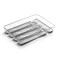 BINO 5Slot Silverware Organizer for Drawer Plastic Utensil Kitchen Drawers Tray Organization wGrip Lining Light Grey
