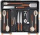 Spaclear Large Utensil Drawer Organizer Expandable Silverware Organizer for Kitchen Drawer Adjustable Cooking Utensil Holder Cutlery Flatware Tray Spatula Tools Gadgets Storage Dividers Plastic Black
