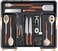Spaclear Large Utensil Drawer Organizer Expandable Silverware Organizer for Kitchen Drawer Adjustable Cooking Utensil Holder Cutlery Flatware Tray Spatula Tools Gadgets Storage Dividers Plastic Black