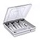 YICOCHI Utensil Holder for Countertop with Lid Plastic Silverware Tray for Drawer 5 Compartments Flatware Organizer White
