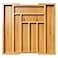 Pipishell Bamboo Expandable Drawer Organizer for Utensils Holder Adjustable Cutlery Tray Wood Drawer Dividers Organizer for Silverware Flatware Knives in Kitchen Bedroom Living RoomMN