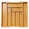 Pipishell Bamboo Expandable Drawer Organizer for Utensils Holder Adjustable Cutlery Tray Wood Drawer Dividers Organizer for Silverware Flatware Knives in Kitchen Bedroom Living RoomMN