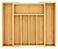 VaeFae Bamboo Drawer Organizer Expandable Silverware Drawer Organizer Cutlery Tray with Dividers for Kitchen Utensils Medium