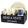 QUALLON Paper Plate Holder Utensil Caddy Organizer Wood Paper Plate Dispenser Silverware Caddy Holder and Disposable Coffee Bar Accessories Box for Kitchen Counter Party Camping Picnic 6 compartment
