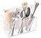 My Space Organizers Utensil Holder Silverware Caddy Countertop Cutlery Organizer For Napkins Flatware Spoon Fork Knife For Picnic Party Plastic Acrylic