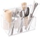 My Space Organizers Utensil Holder Silverware Caddy Countertop Cutlery Organizer For Napkins Flatware Spoon Fork Knife For Picnic Party Plastic Acrylic