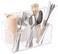 My Space Organizers Utensil Holder Silverware Caddy Countertop Cutlery Organizer For Napkins Flatware Spoon Fork Knife For Picnic Party Plastic Acrylic