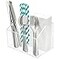 My Space Organizers Utensil Holder Silverware Caddy Countertop Cutlery Organizer For Napkins Flatware Spoon Fork Knife Plastic Acrylic