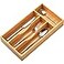 Umilife Bamboo Kitchen Drawer Organizer 7 Inch Silverware Utensils Tray Holder for Small Drawer Wood Caddy for Flatware Cutlery Knives