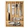 Pristine Bamboo Silverware tray organizer Flatware Utensil Cutlery Silverware Holder for Drawer Small ExtraDeep Wooden Kitchen Drawer Organizer Divider for Spoons Forks Knives cutleries 6Slots