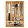 Pristine Bamboo Silverware tray organizer Flatware Utensil Cutlery Silverware Holder for Drawer Small ExtraDeep Wooden Kitchen Drawer Organizer Divider for Spoons Forks Knives cutleries 6Slots