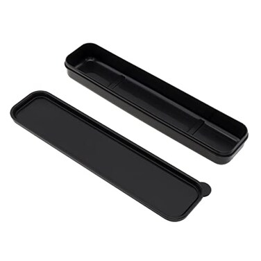 OriGlam Portable Flatware Box Travel Tableware Storage Case Simple Tableware Storage Box Case for Cutlery Kit 964 x 232 inches Black