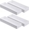 Teling 4 Pack Plastic Drawer Organizer 95 x 3 x 14 Inch Tabletop Organizer Tray Stationery Holder White Half Accessory Tray Stackable Storage Container for Vanity Office Home Utensils Gadgets Shelf Ki