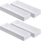 Teling 4 Pack Plastic Drawer Organizer 95 x 3 x 14 Inch Tabletop Organizer Tray Stationery Holder White Half Accessory Tray Stackable Storage Container for Vanity Office Home Utensils Gadgets Shelf Ki