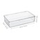Hemoton Clear Plastic Storage Bin with Lid Small Silverware Organizer with Cover Transparent Kitchen Utensil Drawer Tray for RV Countertop Flatware