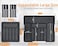Homecor Silverware Organizer Expandable Large Kitchen Drawer Organizer Utensil Organizer with 2 Removable Knife Blocks 22x 19Cutlery Tray Drawer Dividers for Kitchen Flatware69 Slots Black