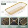 Singhoow 4 Pcs Gold Kitchen Drawer Baskets Stainless Steel Storage Container Mesh Storage Golden Utensil Holder Wire Basket Stackable Drying 12 x 5 x 2 Inch