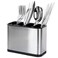 Haiyouneer Silverware Caddy Cutlery Organizer for Countertop Silverware Holder for Fork Knife Spoon Flatware Organizer 4 Compartments Cutlery Holder