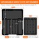 Spaclear Silverware Organizer Expandable Kitchen Drawer Organizer Utensil Drawer Organizer Adjustable Plastic Flatware and Cutlery Holder Kitchen Organizers Storage for Forks Knives Black