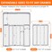 Spaclear Silverware Organizer Extra Deep Expandable Utensil Drawer Organizer 19 x 15 Inch Silverware Tray for Kitchen Drawer with 7 Slots Adjustable Cutlery Tray for Spoons Forks Knives White