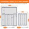 Spaclear Expandable Silverware Drawer Organizer 7 Compartments BPAFree Kitchen Utensil Tray Adjustable 12695 to 19152 Cutlery Drawer Organizer Gray