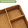Nonam Wicker Baskets 4Section Tea BagSugar Packet HolderSeagrass Woven Compartment OrganizerStorage Rattan Divided BasketOfficeDesk Baskets for ShelvesPantryCoffee Station OrganizerCountertops