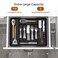 ukeetap Extra Large Expandable Silverware Organizer BPAFree FoodSafe Cutlery Flatware Organizer Kitchen Utensil Drawer Organizer Adjustable Silverware Holder for Spoons Forks Knives Black