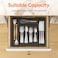 Lifewit Expandable Silverware Organizer Plastic Utensil Tray for Kitchen Drawer BPA Free Flatware Cutlery Holder SpaceSaving Storage for Spoons Forks Knives 8514 x 12 x 15 inch Black
