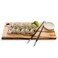 Fescalas Handmade Maple Wood ServingCutting Board for Kitchen Durable Wooden Chopping Board for Meat Vegetables Bread Cheese 145 x 65 Natural Maple