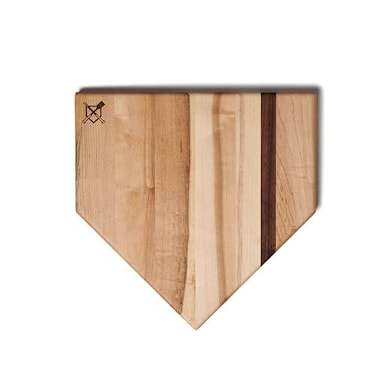Baseball BBQ 12 Home Plate Cutting Board Kitchen BBQ Accessory for Baseball Fans Wood for Chopping Prep or Charcuterie Made in USA