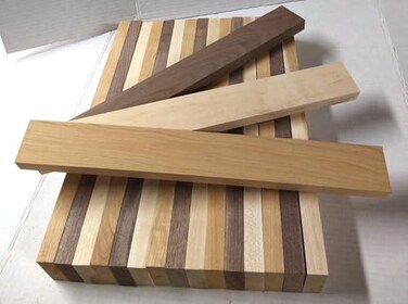 Wood-Hawk 34 x 2 x 16 Combo of 6 Walnut 6 Cherry and 6 Hard Maple 18 Boards