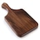 Brazos Home Dark Walnut Wood Cutting Board for Kitchen Seasoned Chopping Board Wood Cheese Board Charcuterie Platter Ideal for Serving or Chopping Fruit Vegetables Cheese or Meat 11x6 Small