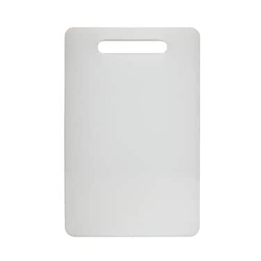 Fotouzy Plastic Utility Cutting Board with Handles Food Safe PP Material Dishwasher Safe Thick Chopping Board Large Size Easy Grip Handle for Kitchen White