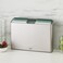 Joseph Joseph Folio 4Piece Colour coded Cutting Board Set Slimline case for organized Kitchen storage Sage Green
