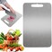 FXUKM Buytto Stainless Steel Cutting Board Kitchen Titanium Cutting Board Double Sided Chopping Board For Cutting Meat Vegetable Fruit 134L x 9W