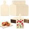 Retainbre 36 Pcs Mini Wooden Cutting Board for Crafts Small Charcuterie Boards Bulk with Handles Unfinished Wood Paddle Blank Chopping Plank for DIY Kitchen Thanksgiving Christmas Cooking Decor 94 X 5