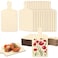 Retainbre 36 Pcs Mini Wooden Cutting Board for Crafts Small Charcuterie Boards Bulk with Handles Unfinished Wood Paddle Blank Chopping Plank for DIY Kitchen Thanksgiving Christmas Cooking Decor 94 X 5