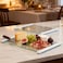 LANGBOHOS 2Pcs Glass Cutting Boards for Kitchen12x16 12x8Clear Tempered Glass Paired with White Silicone GripNo ScratchesMicroplasticFreeNon ToxicExcellent Gift for Mothers Day and Fathers Day