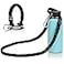 Wongeto Paracord Handle with Shoulder Strap Compatible with Hydro Flask Wide Mouth Water Bottles 12oz 64 ozWater Bottle Strap for Walking Biking Hiking CampingBlack 1