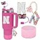 LA KEN DU Use for Stanley Cup Accessories Charms 40oz 30ozCompatible with Stanley Cup Letter Charms for Handle Silicone BootStraw Cover Topper StickerN