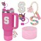 LA KEN DU Use for Stanley Cup Accessories Charms 40oz 30ozCompatible with Stanley Cup Letter Charms for Handle Silicone BootStraw Cover Topper StickerS