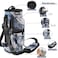 ARTSO Water Bottle Carrier Bag Sling Holder Pouch 25oz 32oz 40oz 64oz Insulated Water Bottle Sleeve Case Cover with Adjustable Shoulder Hand Strap Pocket for Men Women Gilt Dark Blue Marble