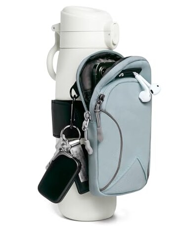 Bottle Pouch Gym Water with Phone Holder Wallet Water Bottle Caddy Versatile Sleeve Bag for Running Sports Daily Use