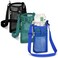 HTZNHXT 3Pcs Water Bottle Holder with Strap Mesh Water Bottle Bag Carrier with Adjustable Shoulder for Walking and Travelling
