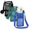 HTZNHXT 3Pcs Water Bottle Holder with Strap Mesh Water Bottle Bag Carrier with Adjustable Shoulder for Walking and Travelling