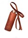 VISHWA CUERO ART Reusable leather wine bottle carrier unisex water bottle holder stylish convenient brown